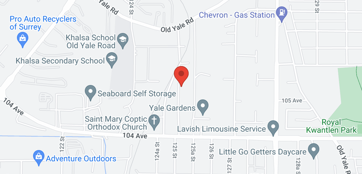 map of 10540 125A STREET